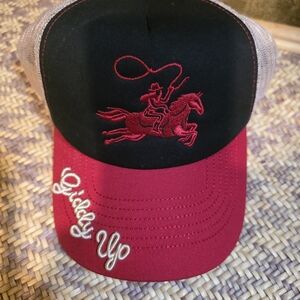 Free People Black and Red Cowboy Hat